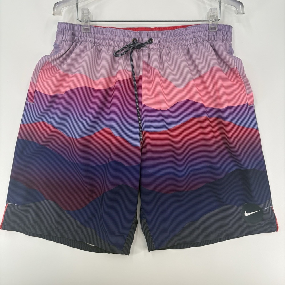 Rare Nike Landscape Vital 9 Volley Swim Shorts Sz XL Crimson
